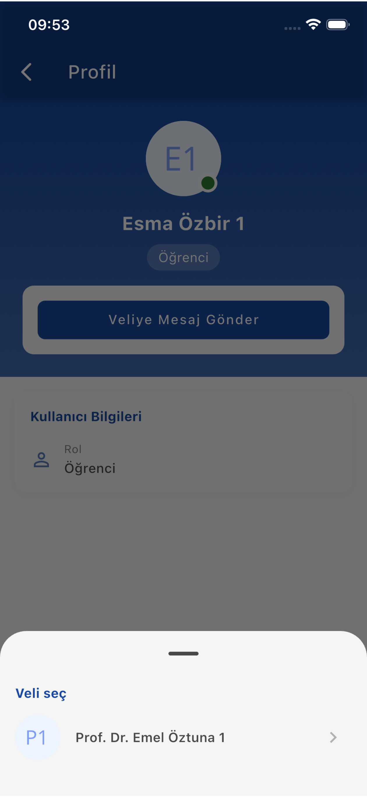 Veli mesajı